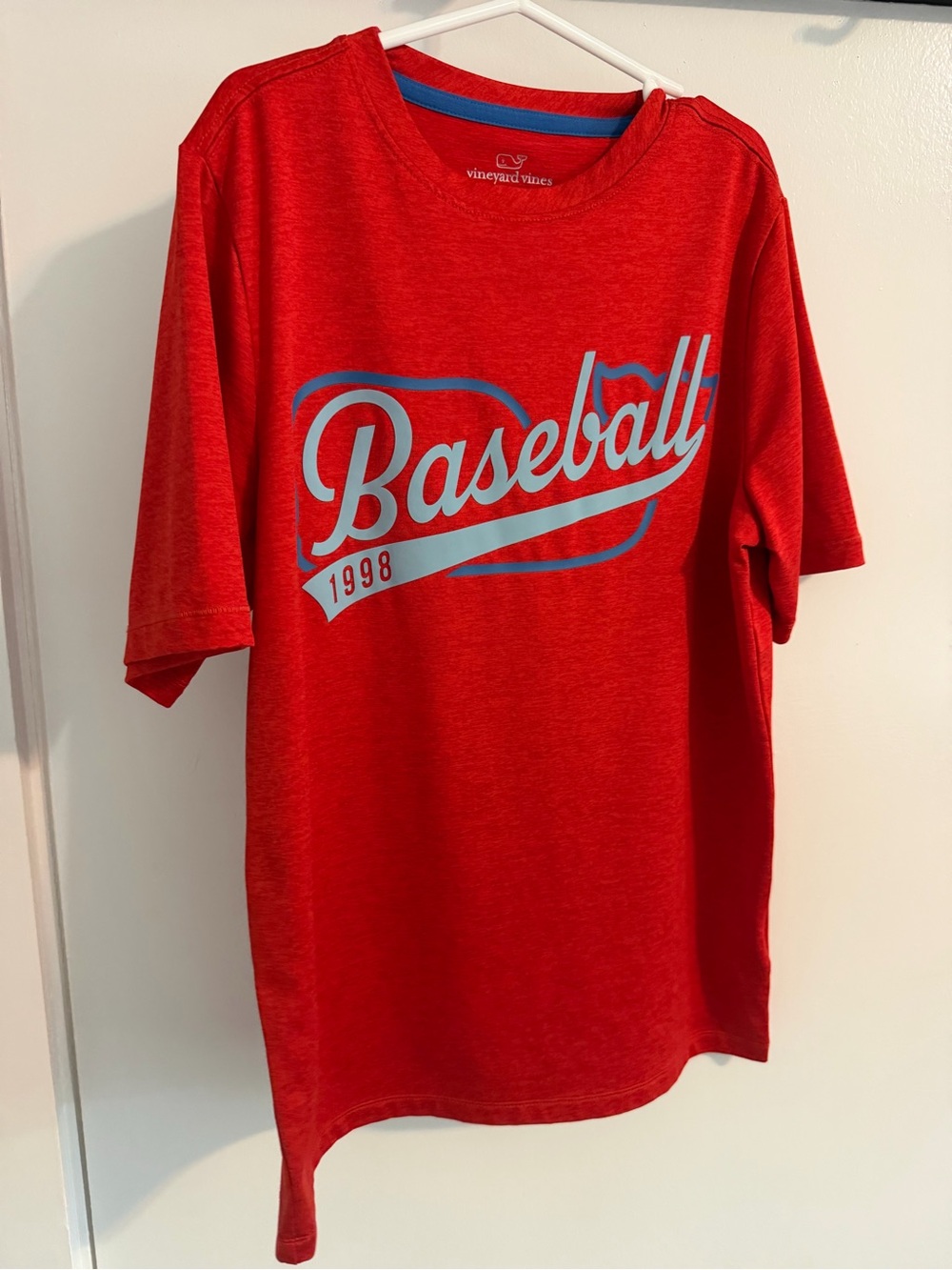 Vineyard Vines Red Performance Logo Tee